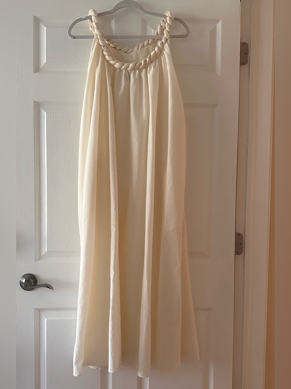 LOULOU DE SAISON Kika Gathered Cotton & Silk Voile Maxi Dress - Picture 8 of 10